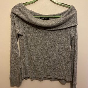 COPY - Grey Abercrombie Off the Shoulder Sweater